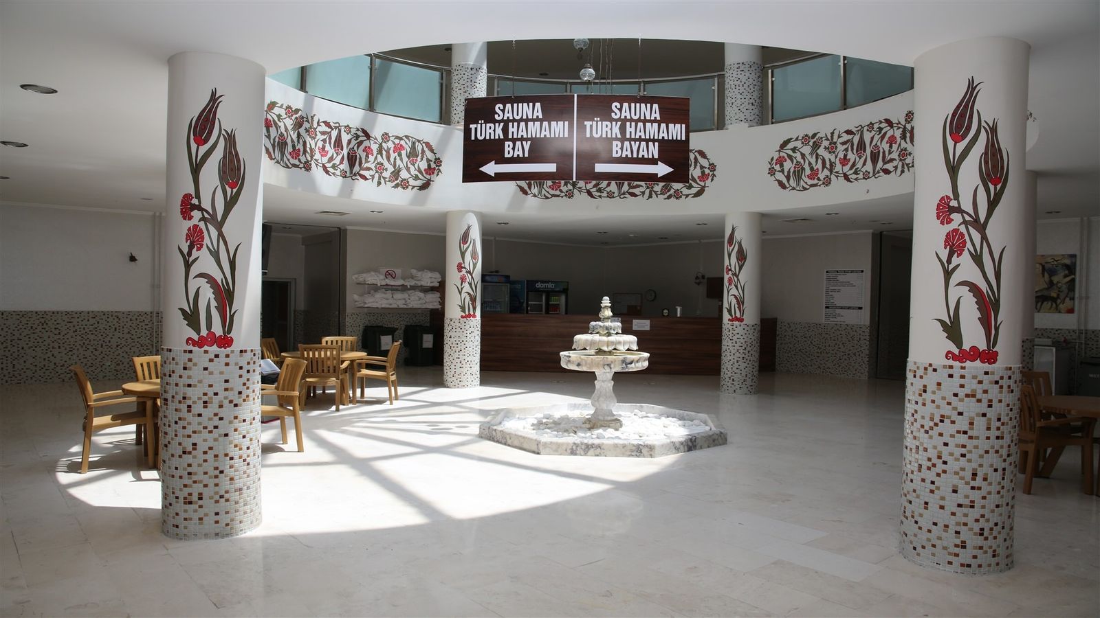Afyon Polis Evi hamam ve sauna bölümünün girişi