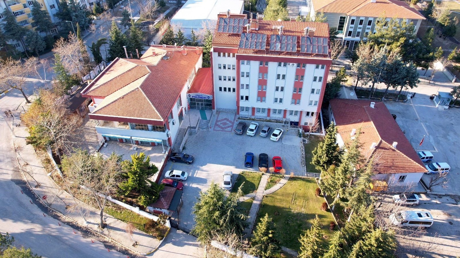 Isparta Polisevi tesisinin havadan görünümü