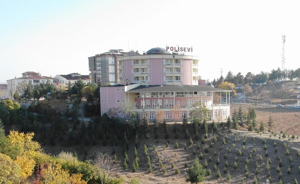 Kırıkkale Polisevi ve çevresinin havadan görünümü