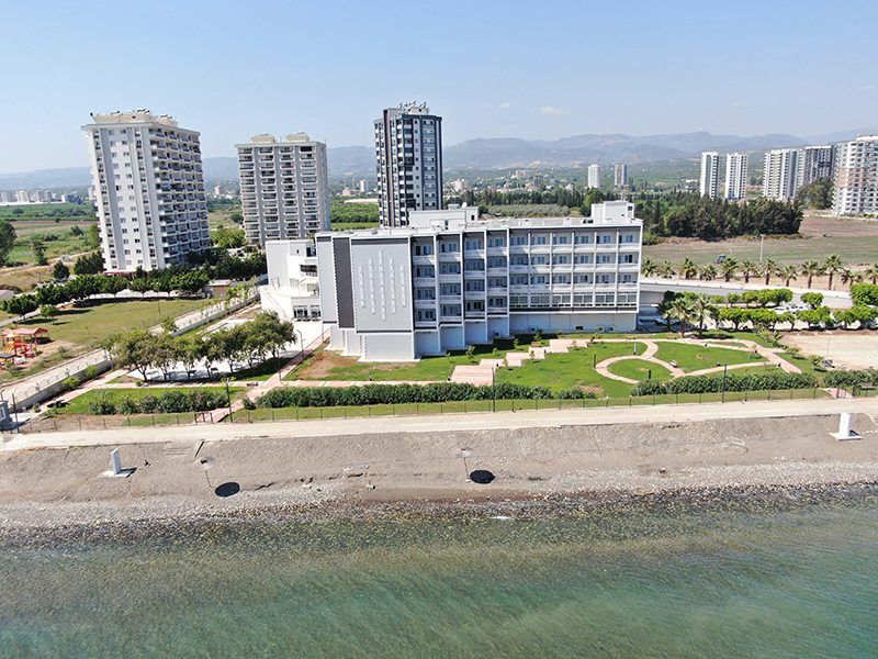 Mersin Tece Polisevi tesisinin havadan görünümü